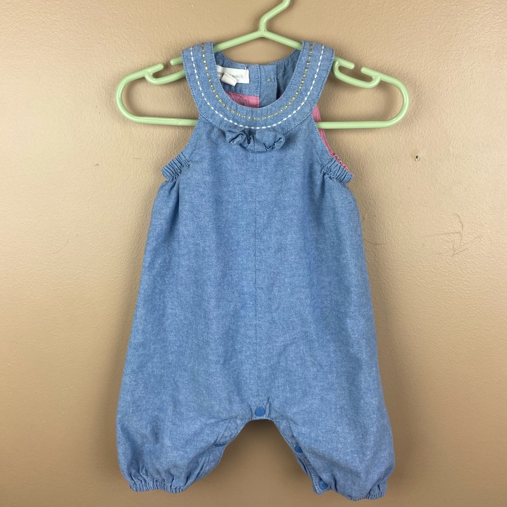 Pumpkin Patch Denim Romper 3-6 Months